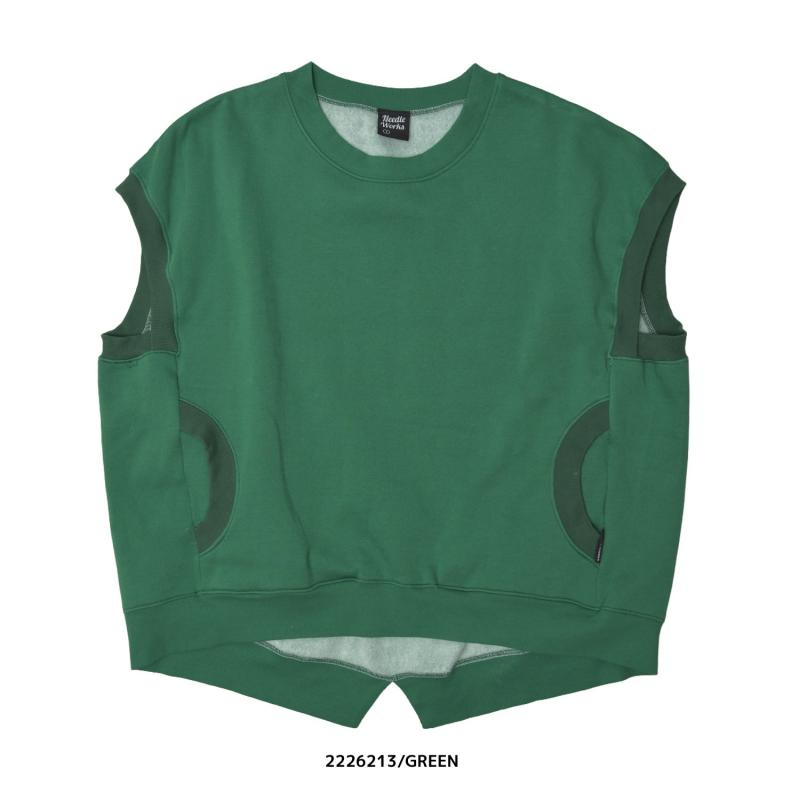 9~13号【NEEDLEWORKS】T/C裏毛サークルポケットベスト2226213w
