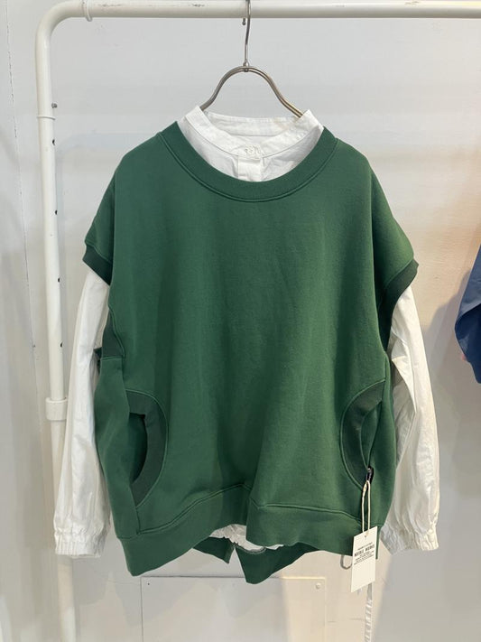 9~13号【NEEDLEWORKS】T/C裏毛サークルポケットベスト2226213w