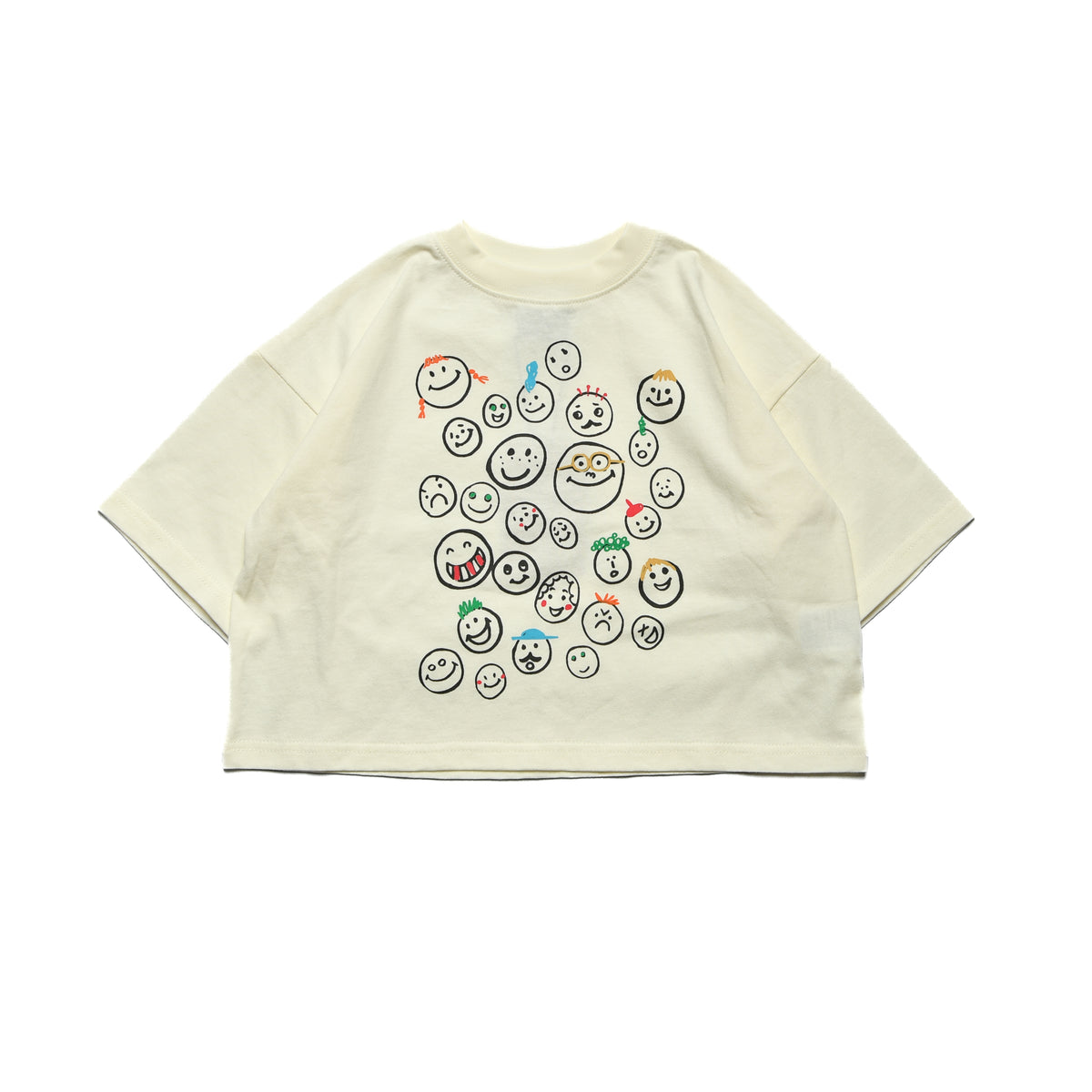 【ニードルワークス】スマイル柄ワイドTシャツ｜100cm～140cm｜2324501