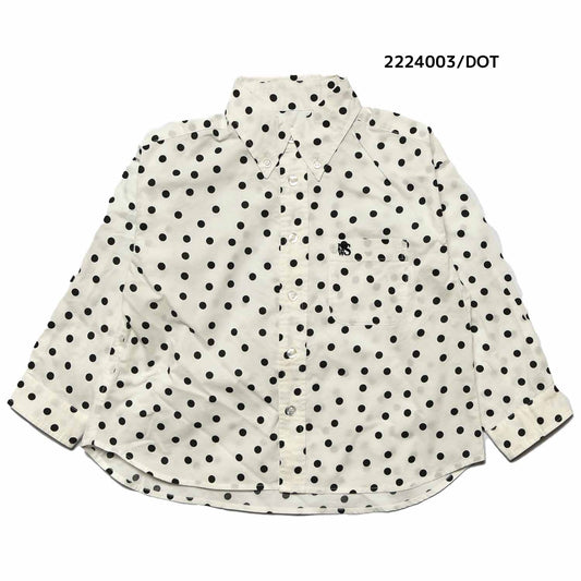 【100~120】★NEEDLEWORKS★タイプライターワイドボタンダウンシャツ（2224003）