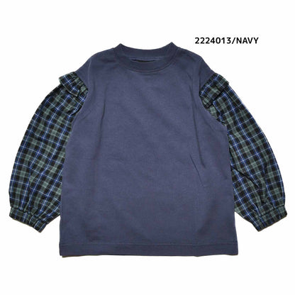【7号～13号】★NEEDLEWORKS★天竺袖ローンチェックロンT（2224013w）