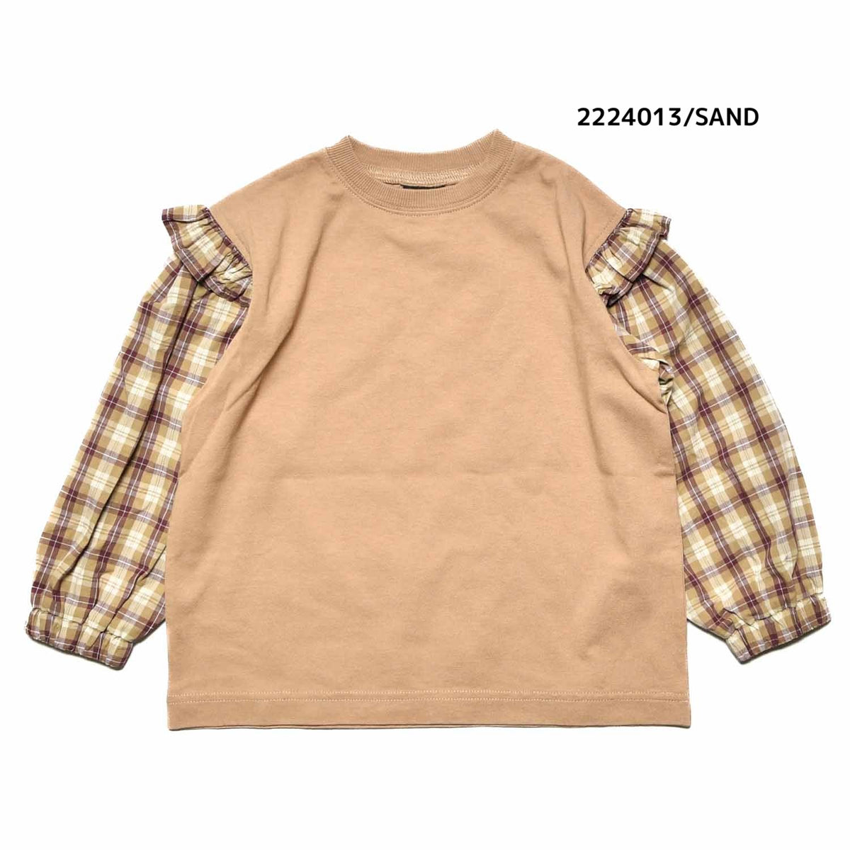 【7号～13号】★NEEDLEWORKS★天竺袖ローンチェックロンT（2224013w）