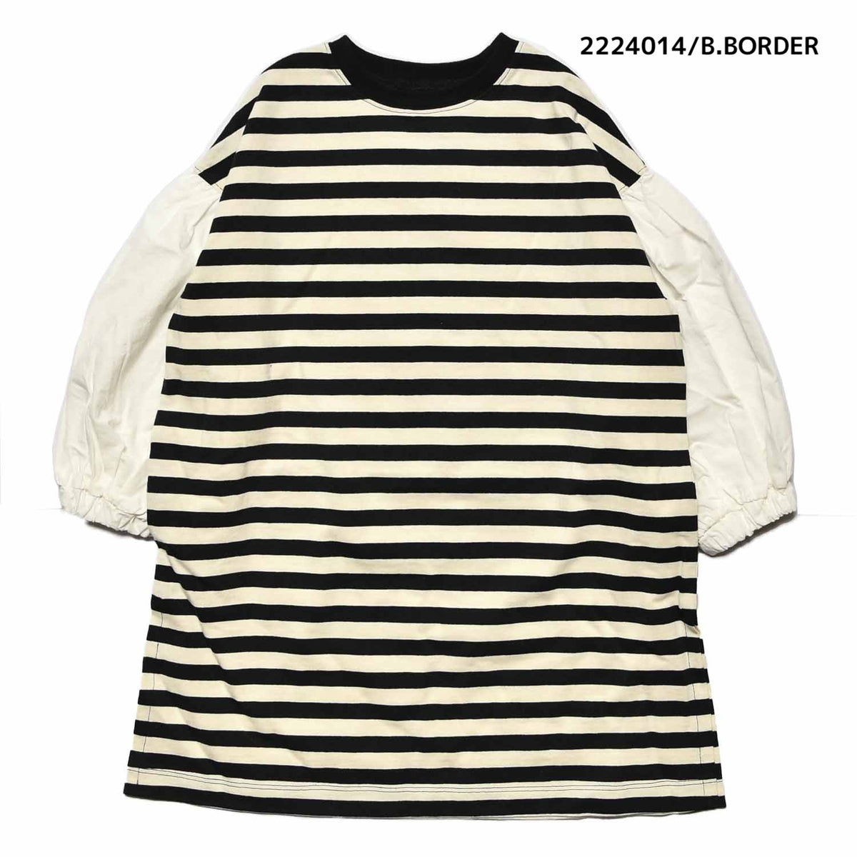 【100~120】★NEEDLEWORKS★天竺袖タイプライターワンピース（2224014）