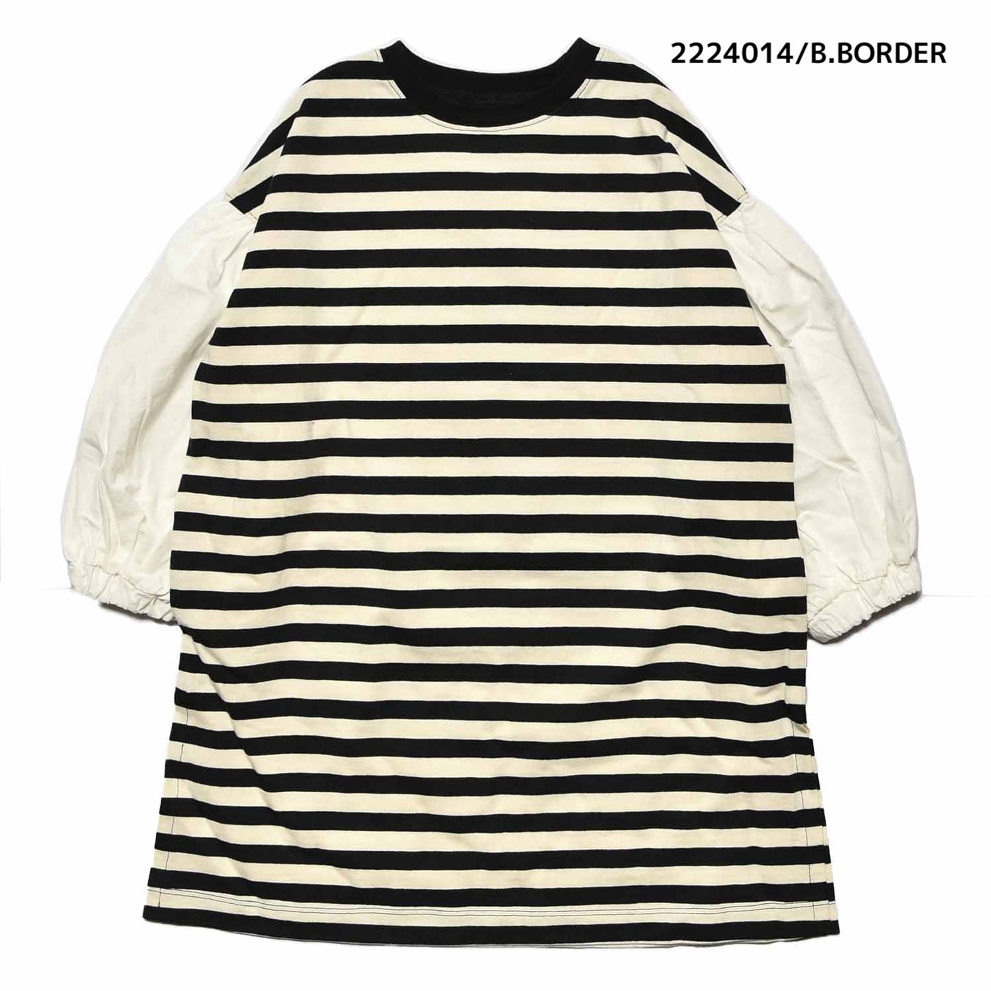 【130~150】★NEEDLEWORKS★天竺袖タイプライターワンピース（2224014j）