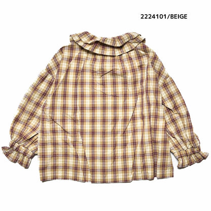 【7号～13号】★NEEDLEWORKS★チェックローンガーリーブラウス（2224101w）