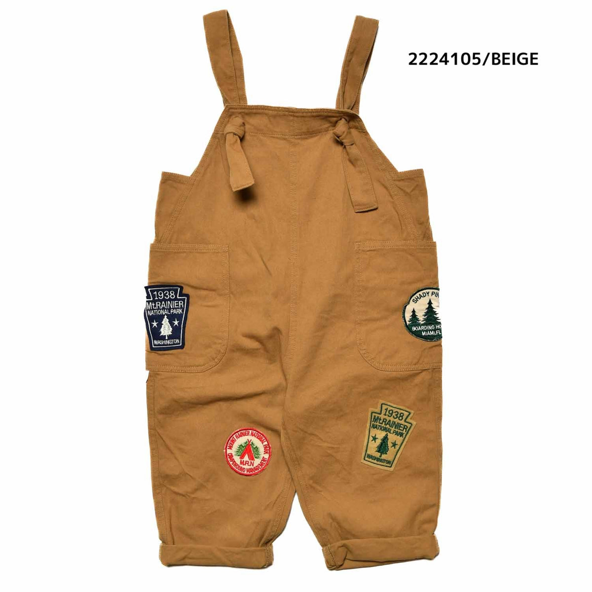 【100~120】★NEEDLEWORKS★チノワッペンサロペット（2224105）