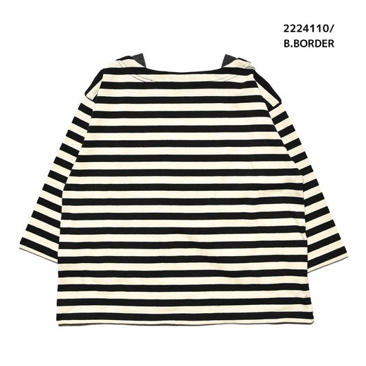 【130~150】★NEEDLEWORKS★天竺ボーダーフリルロンT（2224110j）