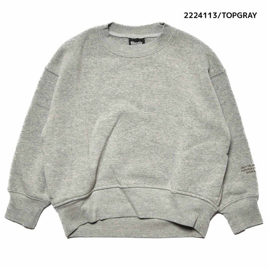 【130~150】★NEEDLEWORKS★裏起毛ウラ毛ワイドトレーナー（2224113j）