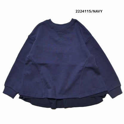 【130~150】★NEEDLEWORKS★柔らか裏毛ローン切り替えトレーナー（2224115j）