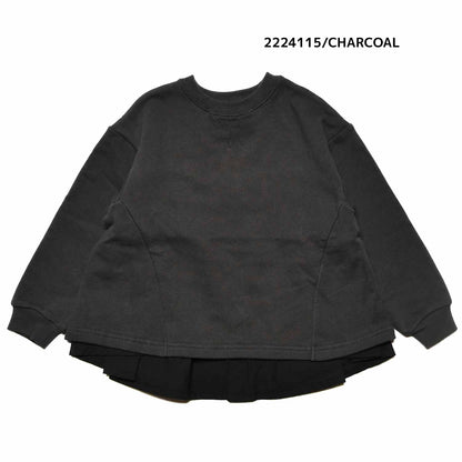 【130~150】★NEEDLEWORKS★柔らか裏毛ローン切り替えトレーナー（2224115j）