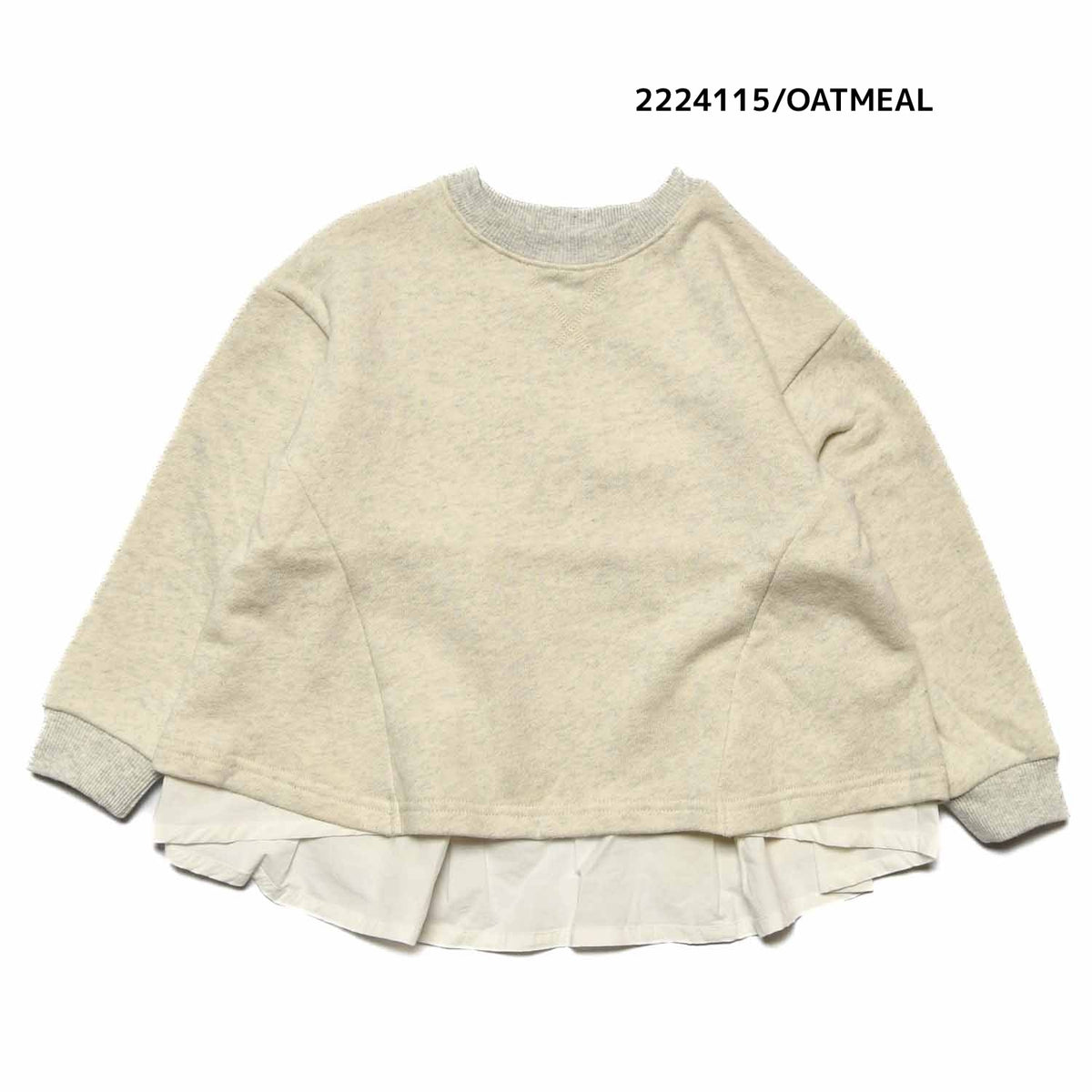 【100~120】★NEEDLEWORKS★柔らか裏毛ローン切り替えトレーナー（2224115）