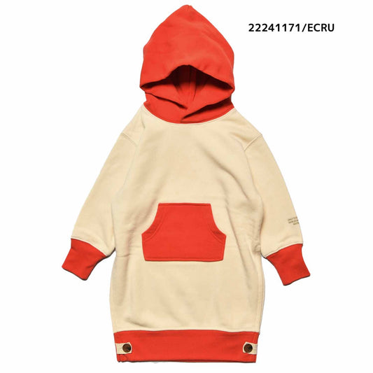 【9号/11号～13号】★NEEDLEWORKS★裏起毛ウラ毛配色パーカーワンピ（2224117w）