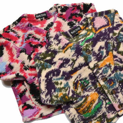 【130~150】★NEEDLEWORKS★ジャガードカーディガン（2224200j）