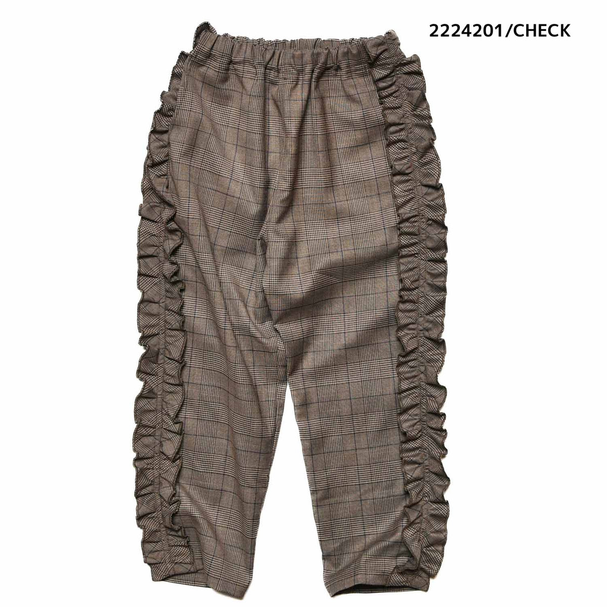 【100~120】★NEEDLEWORKS★ストレッチポリエステルチェックパンツ（2224201）