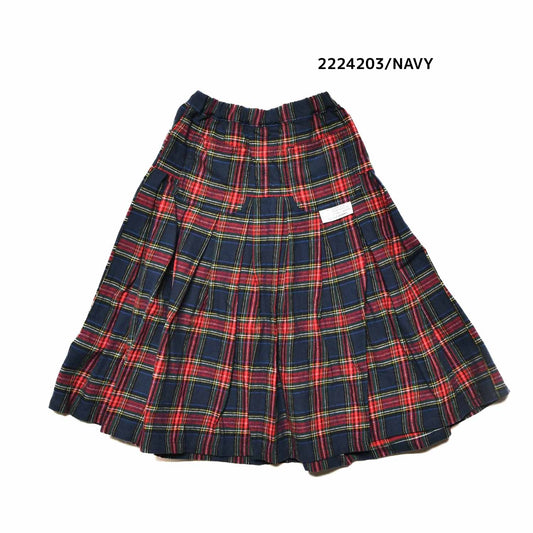 【130~150】★NEEDLEWORKS★タータンチェックストレートスカート（2224203j）