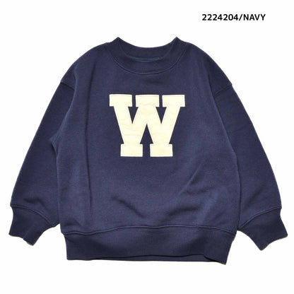 【100~120】★NEEDLEWORKS★裏起毛ウラ毛パッチワークトレーナー（2224204）