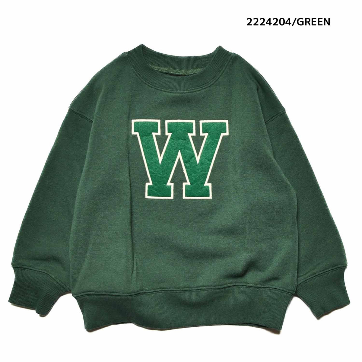 【100~120】★NEEDLEWORKS★裏起毛ウラ毛パッチワークトレーナー（2224204）