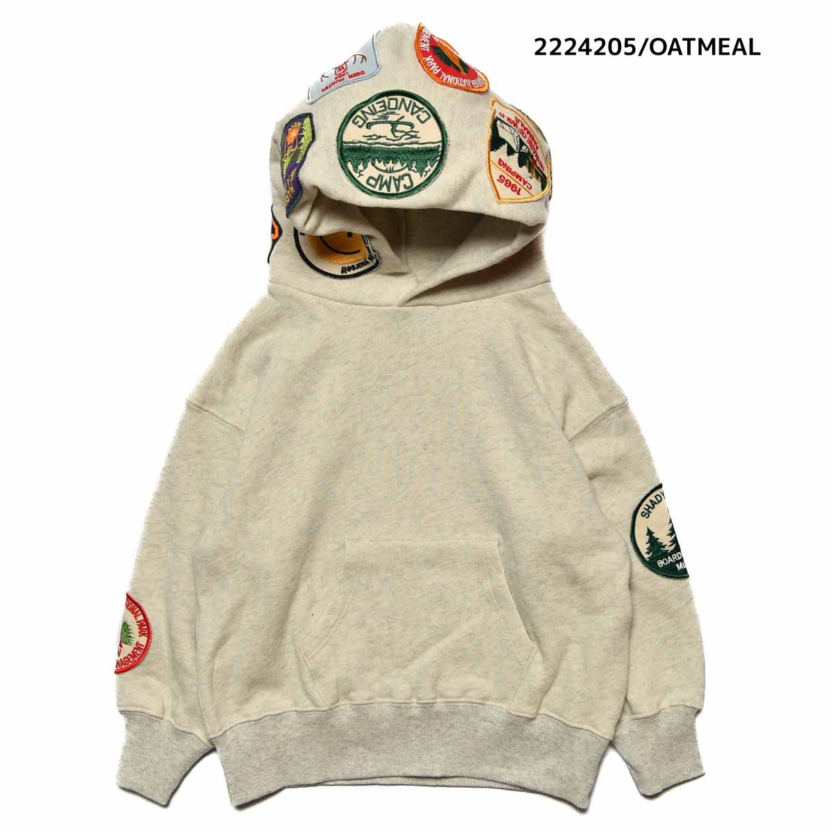 【130~150】★NEEDLEWORKS★柔らか裏毛ワッペンパーカー（2224205j）