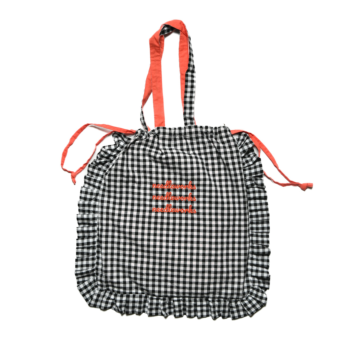 残り一点！【ニードルワークス】ブロードギンガムフリルBAG ｜FREE｜2525507