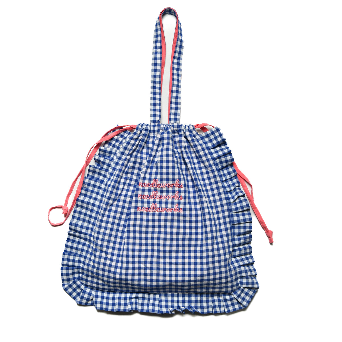残り一点！【ニードルワークス】ブロードギンガムフリルBAG ｜FREE｜2525507