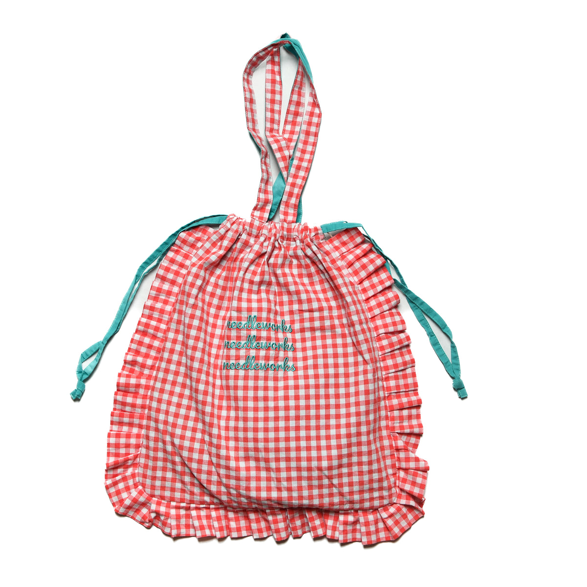 残り一点！【ニードルワークス】ブロードギンガムフリルBAG ｜FREE｜2525507