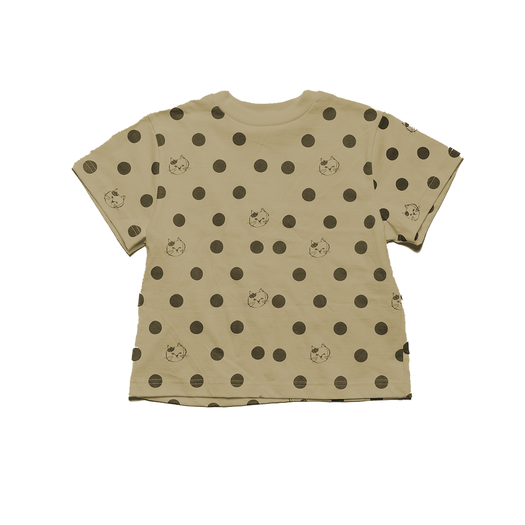 【ニードルワークス】猫柄ワイドTシャツ ｜1size～2size｜2525901W