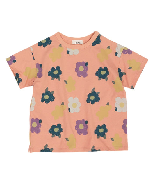 【NEWO】花柄Tシャツ★3123410(90cm~120cm)