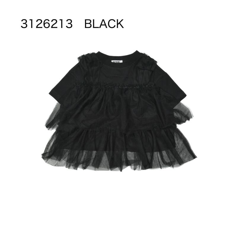 おしゃれへの近道♪チュールドッキングTシャツ大人サイズS/Ⅿ【NEWO】可愛い3126213w