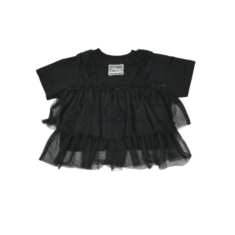 おしゃれへの近道♪チュールドッキングTシャツ大人サイズS/Ⅿ【NEWO】可愛い3126213w