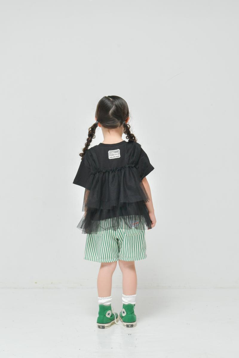 おしゃれを楽しむ子供服♪80~150【NEWO】可愛いチュールドッキングTシャツ3126213