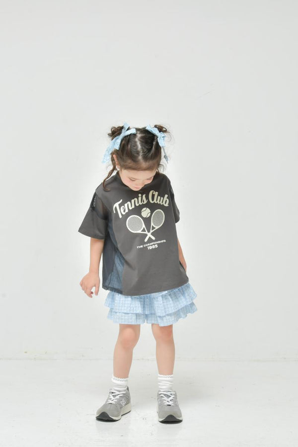 切替デザインで、夏をアクティブに♪子ども服80~150【NEWO】テニス切替Tシャツ3126304