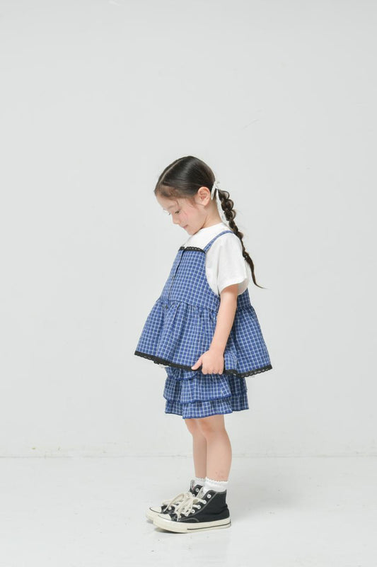夏に快適な子供服☆90~150【NEWO】おしゃれ可愛いチェックキャミソール3126310