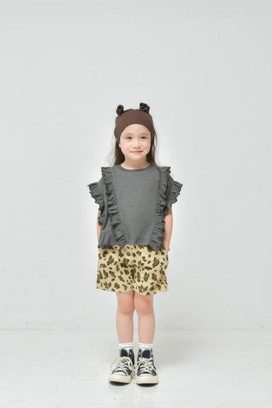 80~150【NEWO】☆天竺素材の子供服☆可愛いフリルTシャツ3126311w