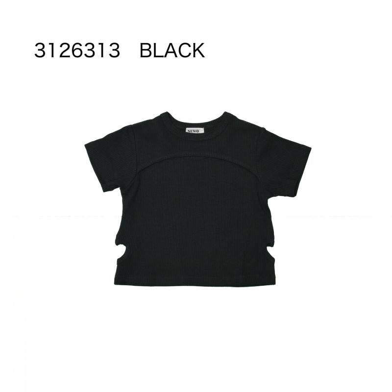 遊び心満載の子供服♪カットワークTシャツ♪90~150【NEWO】可愛いハートカットTシャツ3126313