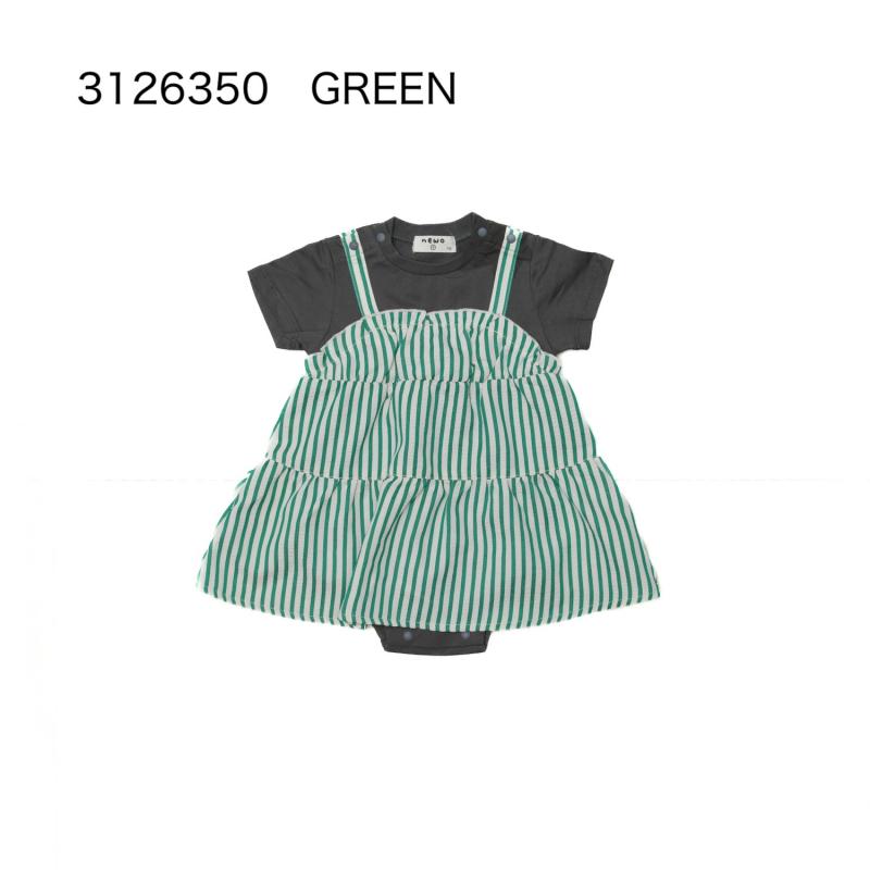 ベビー服♪70/80【NEWO】ストライプドッキングロンパス3126350