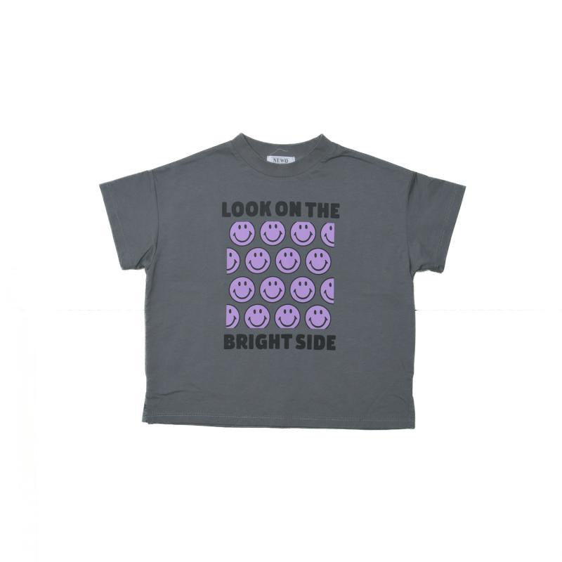 ☆接触冷感★天竺素材☆S/Ⅿ【NEWO】可愛いボックススマイルTシャツ3126401w