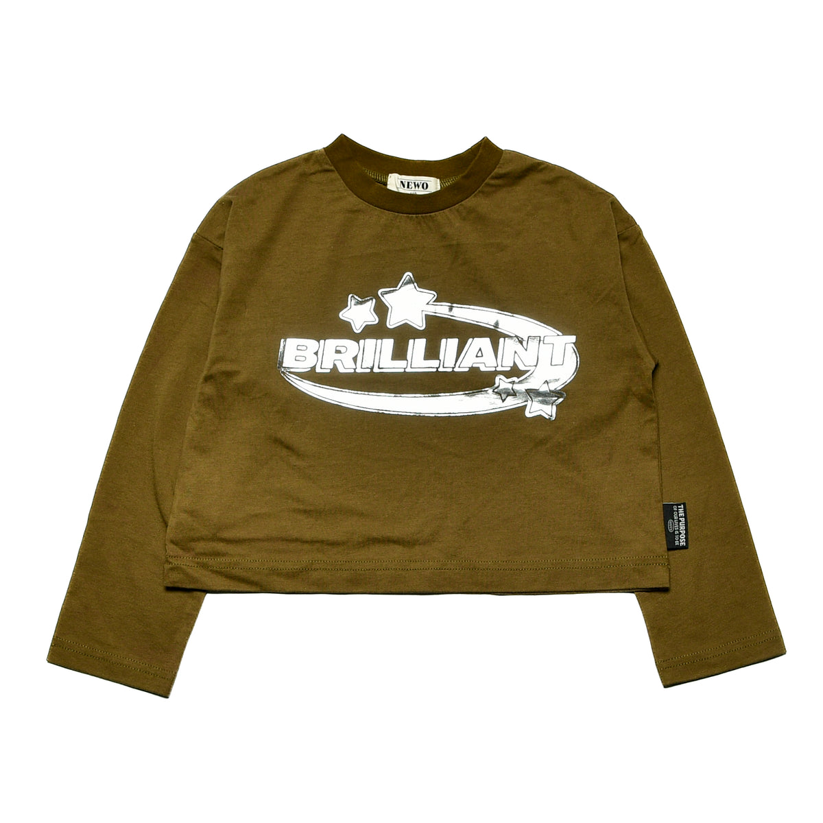 【90~120】★NEWO/ネオ★レトロロゴショート丈Tシャツ（3224105）