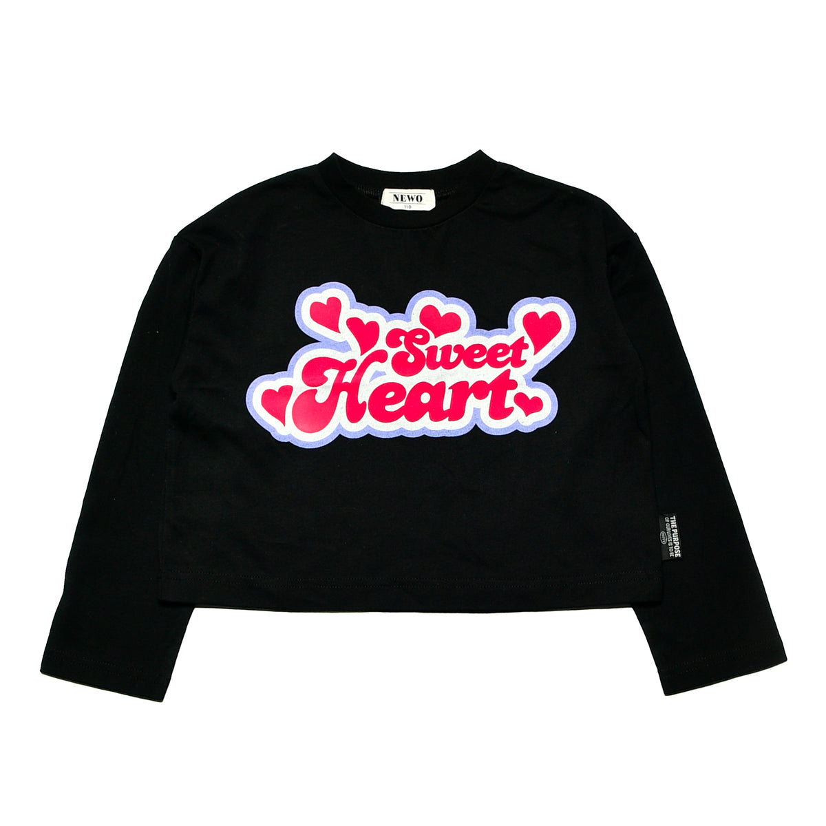 【90~120】★NEWO/ネオ★レトロロゴショート丈Tシャツ（3224105）