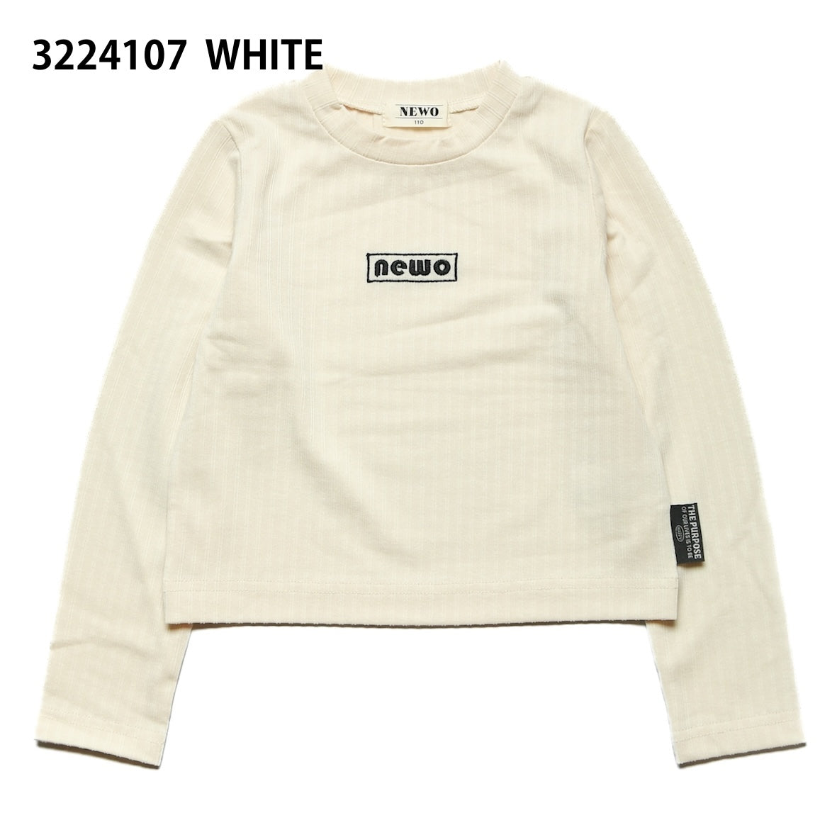 【80~120】★NEWO/ネオ★刺繍コンパクトTシャツ（3224107）