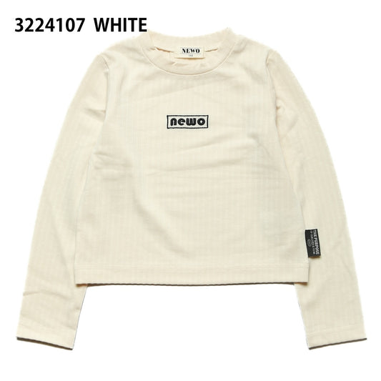 【S/M】★NEWO/ネオ★刺繍コンパクトTシャツ（3224107w）