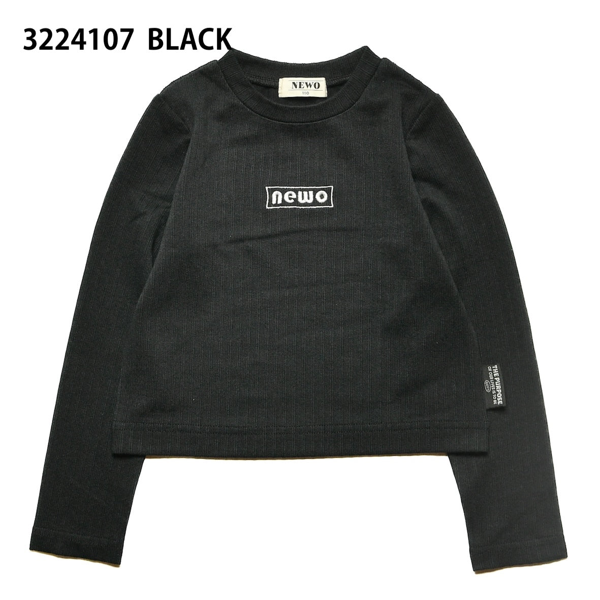 【S/M】★NEWO/ネオ★刺繍コンパクトTシャツ（3224107w）
