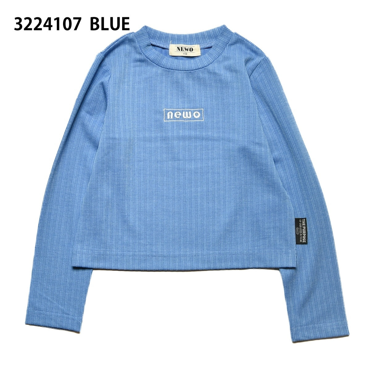 【S/M】★NEWO/ネオ★刺繍コンパクトTシャツ（3224107w）