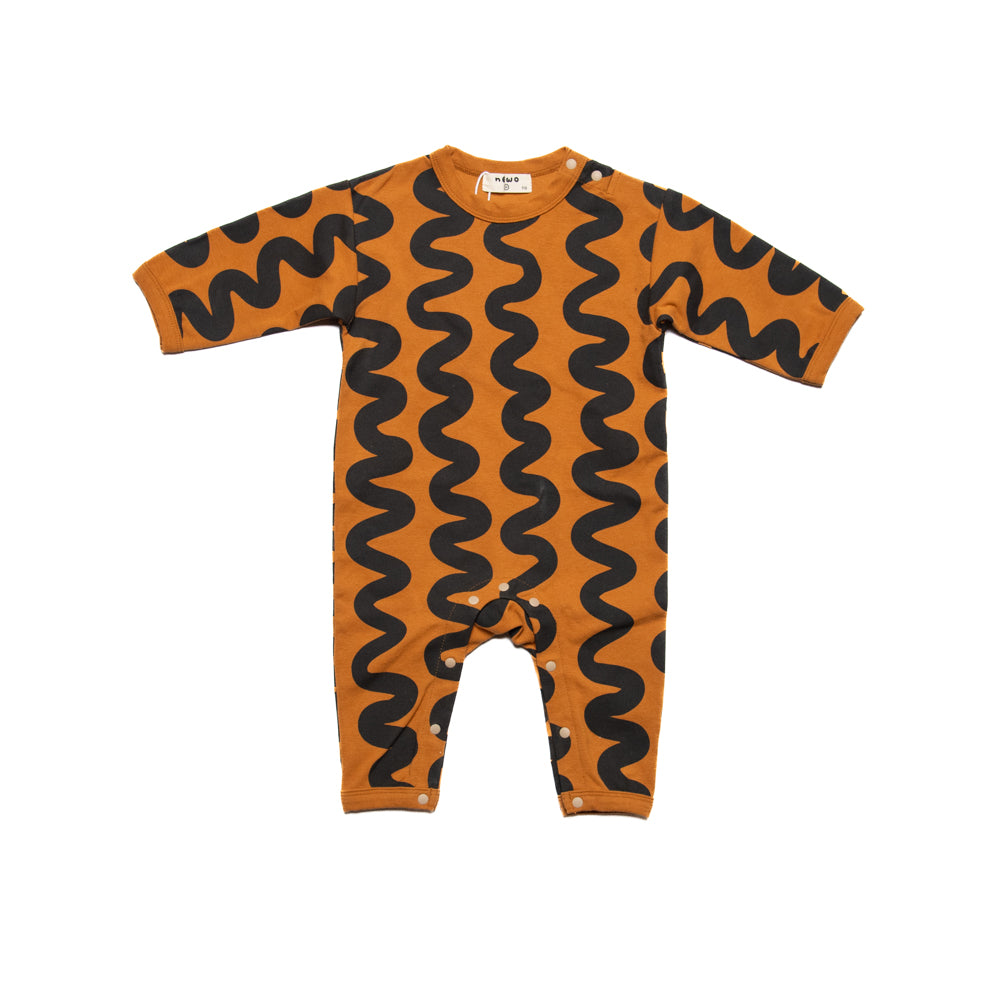 BABY 【ネオ】ウネウネ柄ロンパース　70㎝　80㎝
