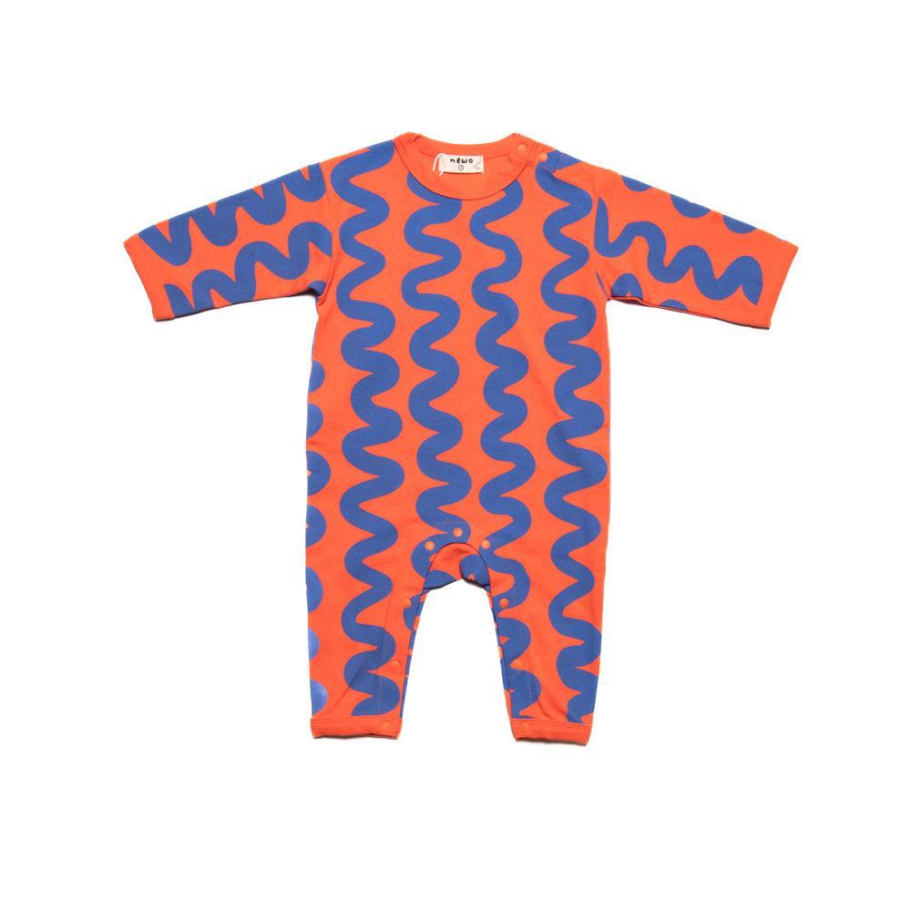 BABY 【ネオ】ウネウネ柄ロンパース　70㎝　80㎝