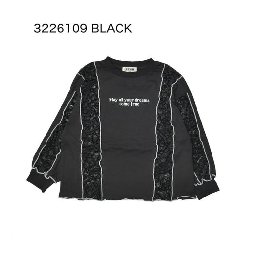 S/Ｍ【NEWO】レース切替Tシャツ3226109w
