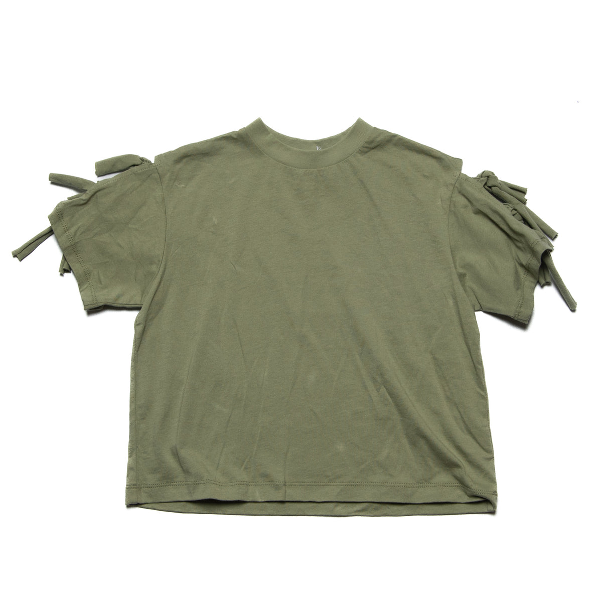 【S/M】袖リボンTシャツ 3524506W