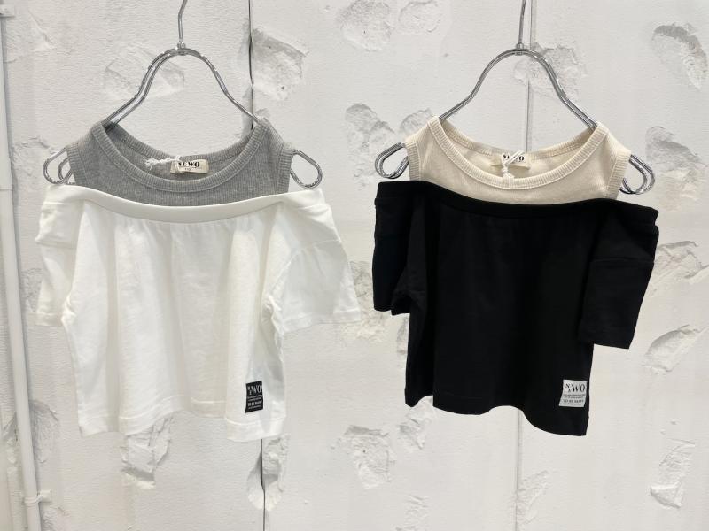レイヤードTシャツ 女の子　かわいいTシャツ　3524507