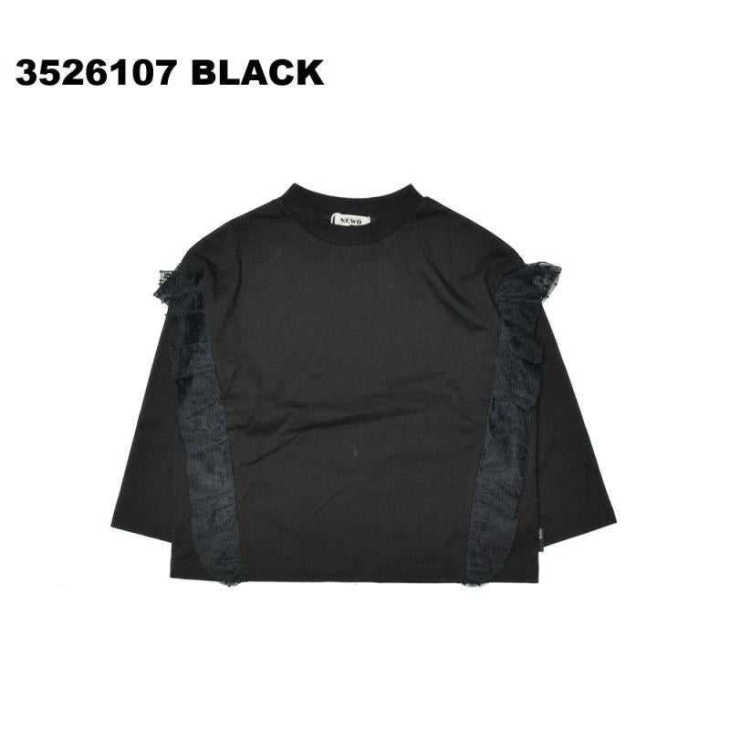 着心地はいつものTシャツ。見た目は主役級デザインのフリルTシャツ子供サイズ80~150【NEWO】3526107