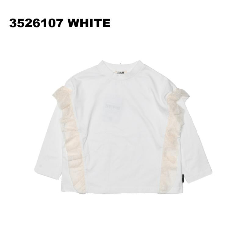 着心地はいつものTシャツ。見た目は主役級デザインのフリルTシャツ子供サイズ80~150【NEWO】3526107