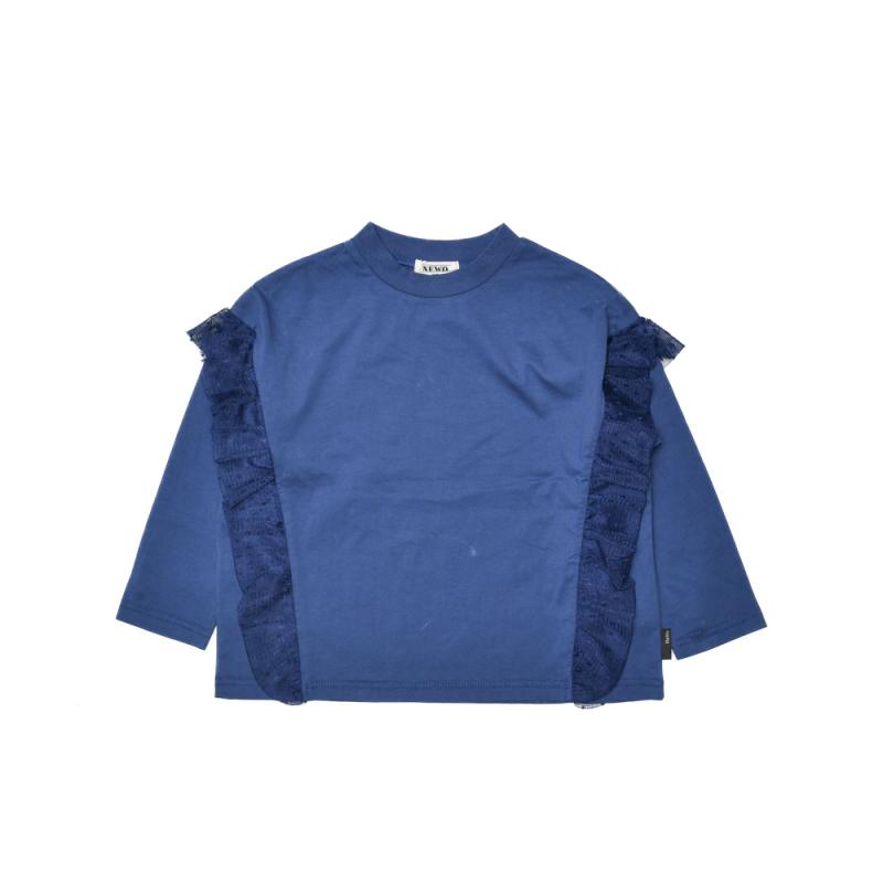 着心地はいつものTシャツ。見た目は主役級デザインのフリルTシャツ子供サイズ80~150【NEWO】3526107